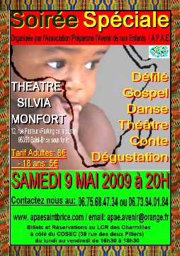 Affiche de la soire APAE du 09 mai 09