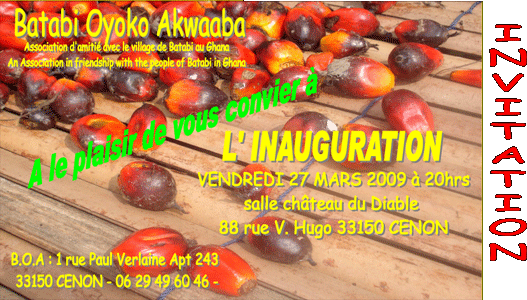 Invitation  l'inauguration de BOA