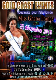 Poster of Miss Ghana France 2011 contest