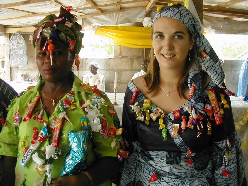 Elise celebrated by the catholic women association of the camp