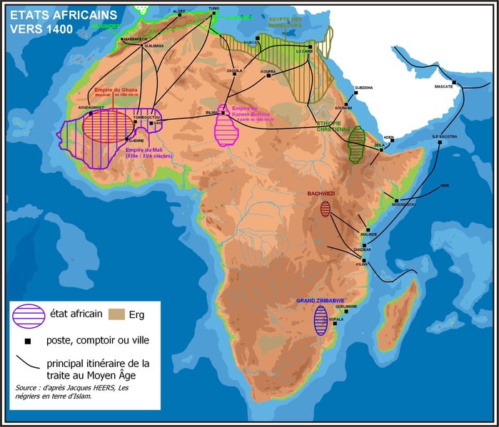 Map Of Ghana Empire. Ghana Empire Trade