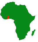 Carte Ghana en Afrique