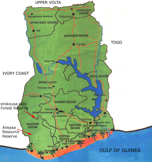 The 10 regions of Ghana
